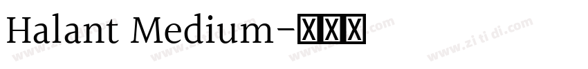 Halant Medium字体转换
